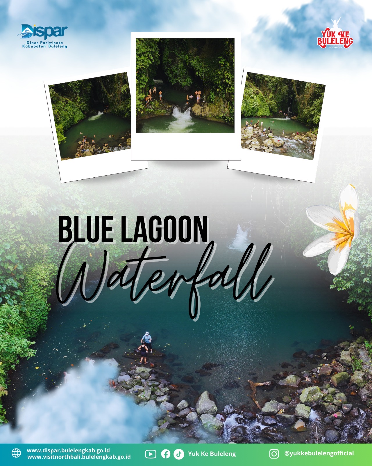 Air Terjun Blue Lagoon  terletak di Desa Ambengan Kecamatan Sukasada Kabupaten Buleleng 