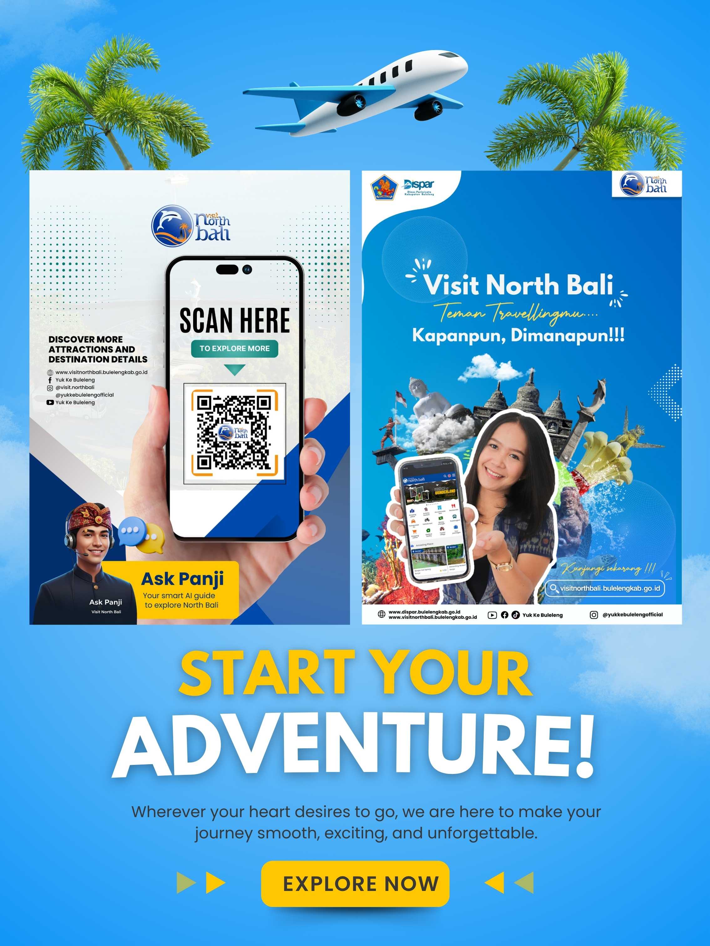 Asisten cerdas yang siap nemenin kamu menjelajahi keindahan Bali Utara (North Bali).