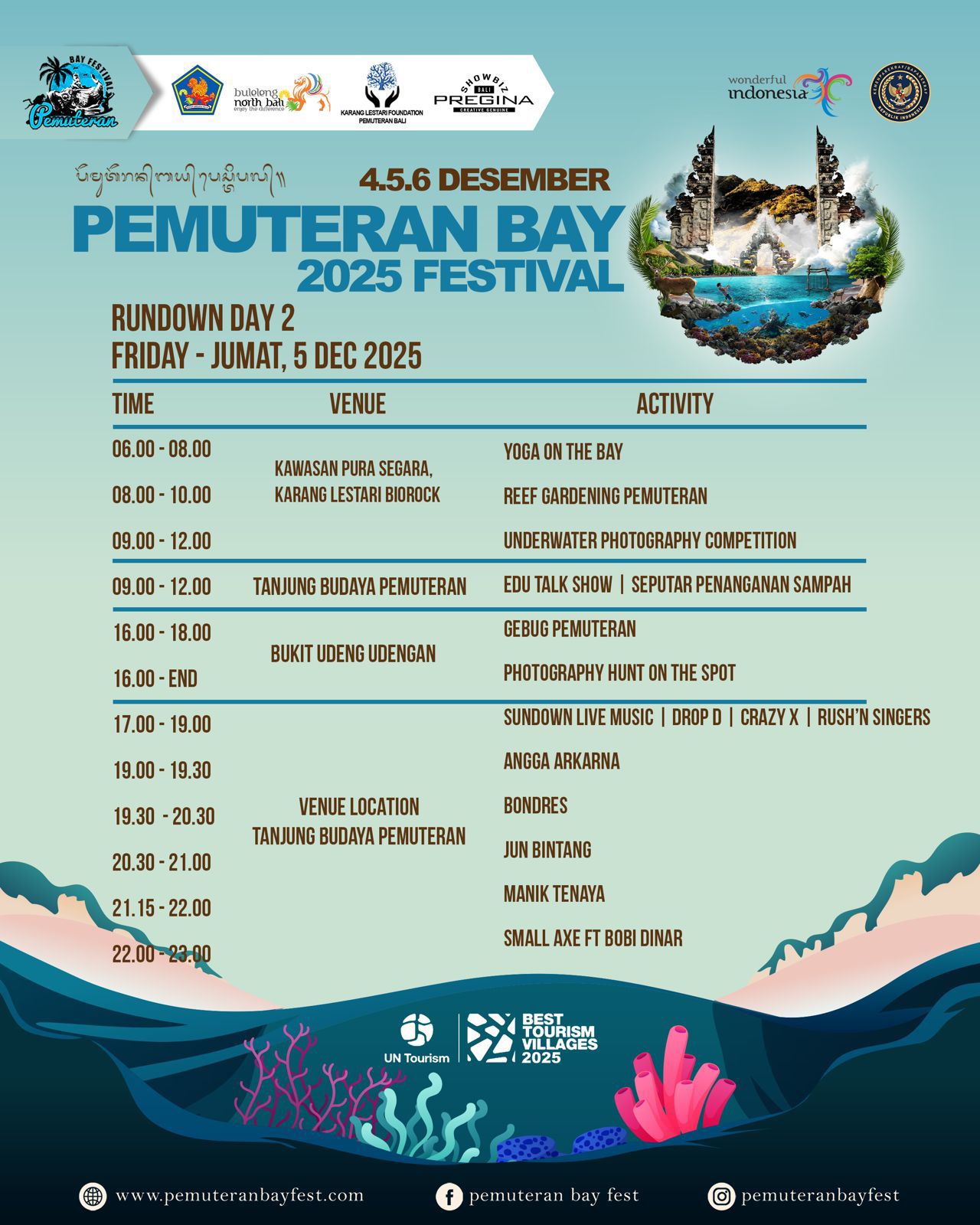 Rundown Pemuteran Bay Festival 2025 day 2 